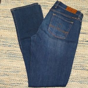 Lucky Brand Sofia straight dark jeans 10/30 Long